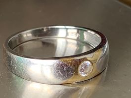 Silberring mit Goldkreuz (55)
