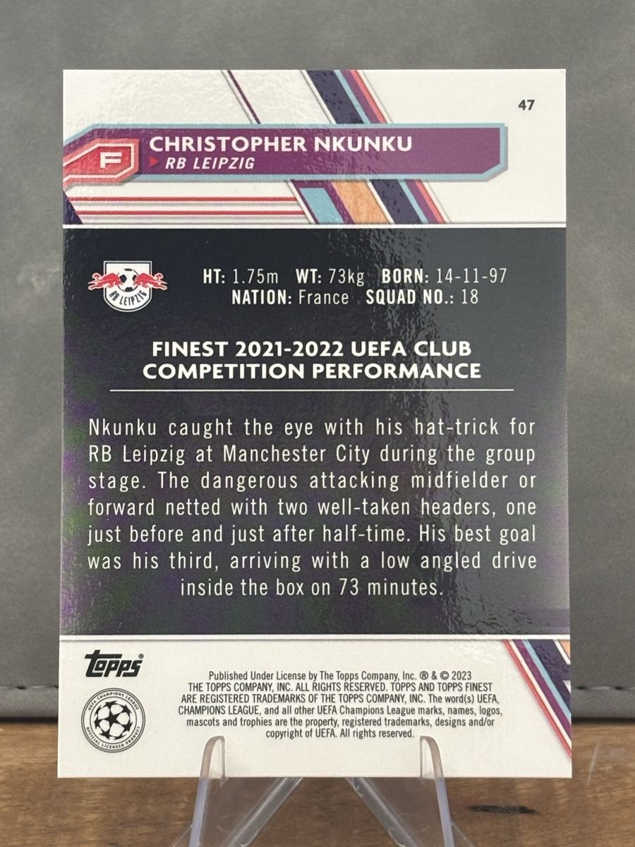 Topps Carte collezionabili: Christopher Nkunku 2022 Topps Finest UCC /299 – Nuovo (secondo la descrizione) da Aarberg venduto da gocardz.shop 1