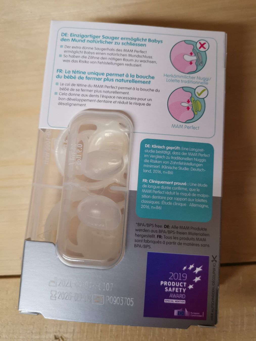 Mam Succhiotti & catenelle porta ciuccio: Mam Perfect Nuggi Schnuller 6-16 Monate neu – Nuovo e nell'imballaggio originale da Fankhaus (Trub) venduto da sun_7677 1