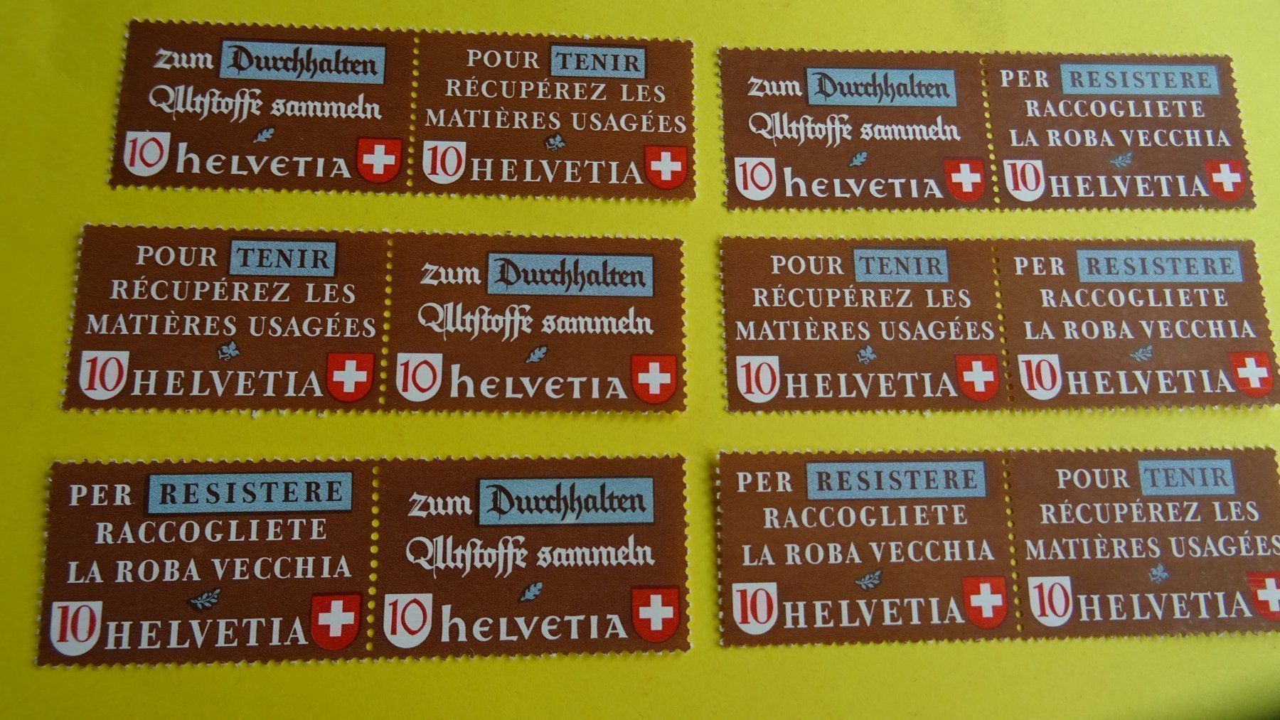 Tutti i francobolli: 1942 ALTSTOFFVERWERTUNG: SATZ COMPLET – Nuovo (secondo la descrizione) da Eschenbach SG venduto da eDaisy