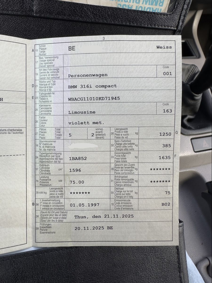 BMW Automobili: BMW 316i E36 – Usato da Wilderswil venduto da Leon_Zilic 7