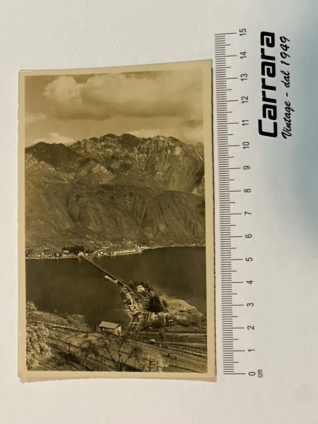 Cartoline postali: Postkarten Ticino Tessin Ponte diga di Melide 1952 – Usato da Chiasso venduto da Carrara-Modellismo