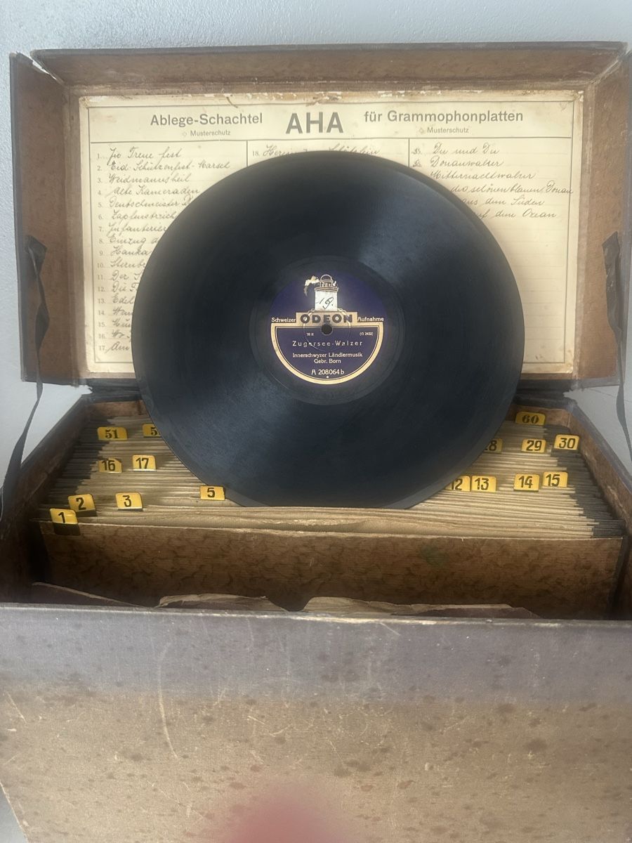 Dischi in vinile: Über120 alte Schellackplatten + originale Aufbewahrungsboxen – Usato da Nebikon venduto da Vanessa2003 3