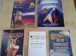 Musikbücher (Gitarre, Rockstars, Management)