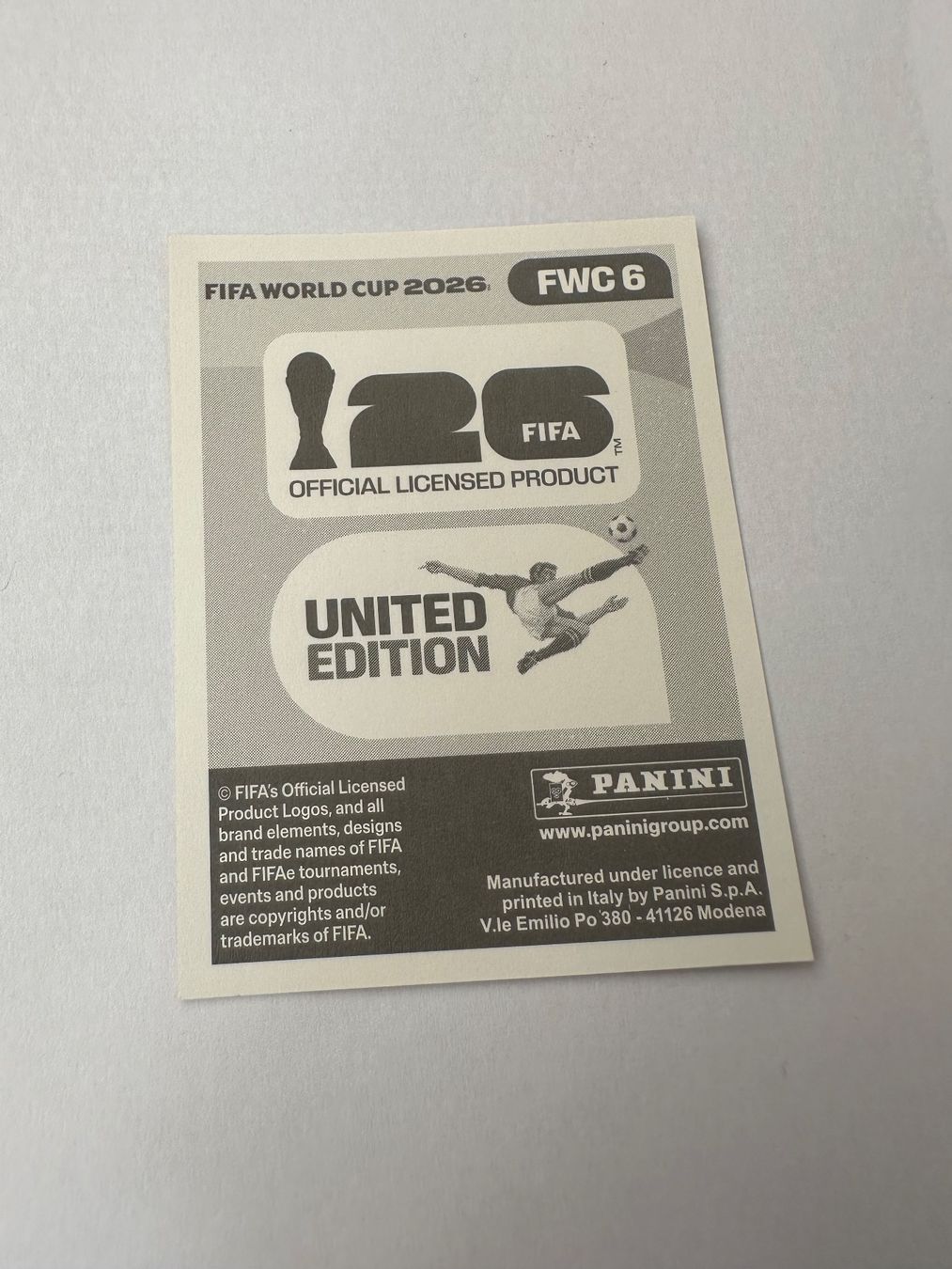 Panini Carte collezionabili: PANINI FWC 6 – Usato da Payerne venduto da mike_lth 1