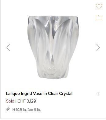 Vasi & Recipienti: Lalique, vase Ingrid Cristal – Nuovo (secondo la descrizione) da Lausanne venduto da gmax8995 6