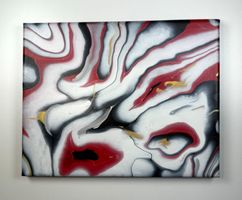 Acryl-Flüssigkeitsmalerei, rechteckig
