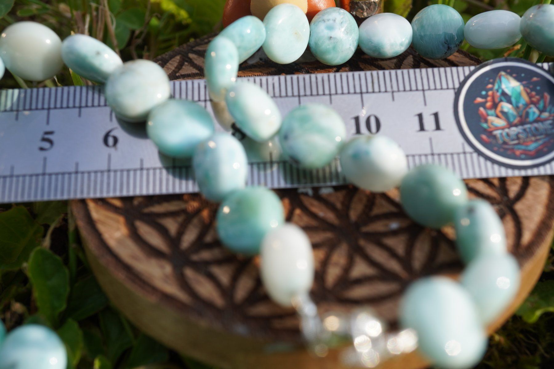 Ketten: Larimar  Plates     TOP Kette mit Silber  & Verschluss – Neu und originalverpackt aus Eschenbach SG von topstone 6