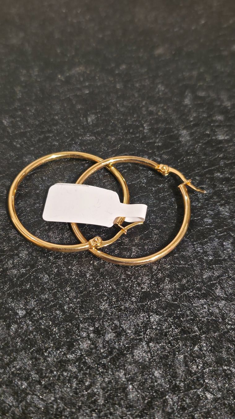 Orecchini pendenti & Orecchini a lobo: Creolen vergoldet 2cm – Nuovo e nell'imballaggio originale da Hemmental venduto da Aureumgold 3
