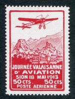 Vorläufer 1913** Flugpost Xa Sion, mit Att., ZS 1'200.00 RAR