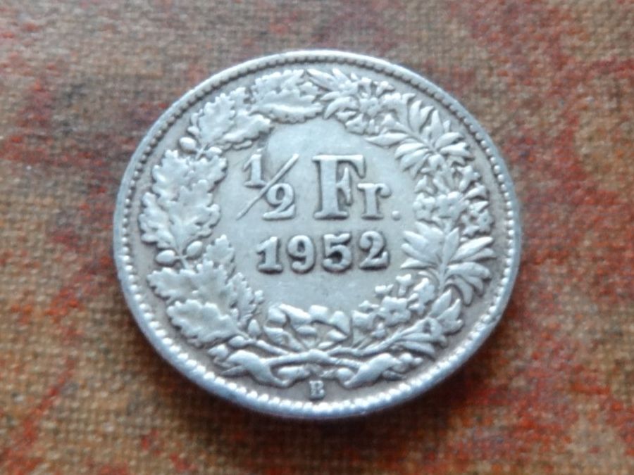 Alle Münzen: 1/2 Fr. 1952  (A) – Gebraucht aus Romanel-sur-Lausanne von Swift13