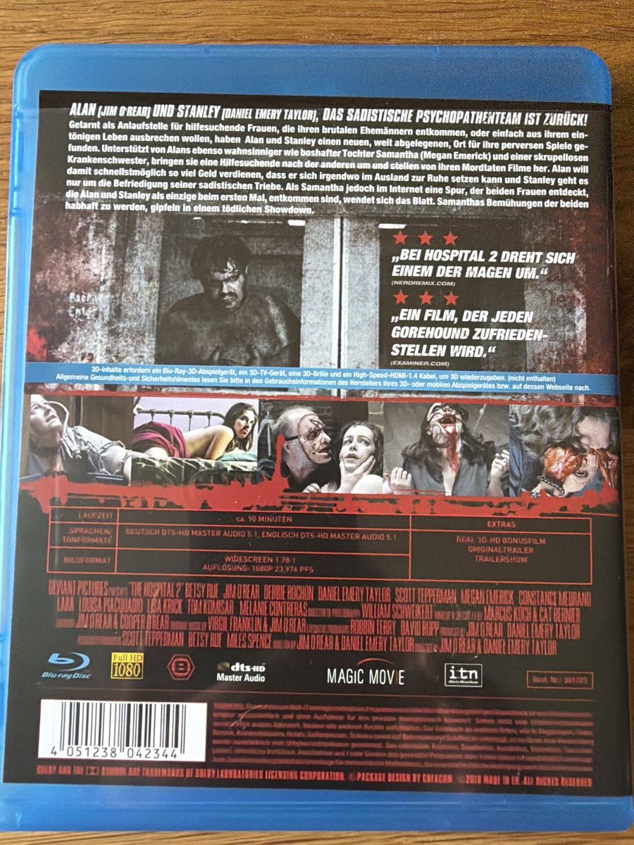 Alle DVDs: Horrorfilm: The Hospital 2 - Blu-ray 3D + 2D Version – Neu (gemäss Beschreibung) aus Balgach von Dragoon3 1