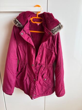Mädchen Winterjacke Kids Grösse 140 pink gefüttert