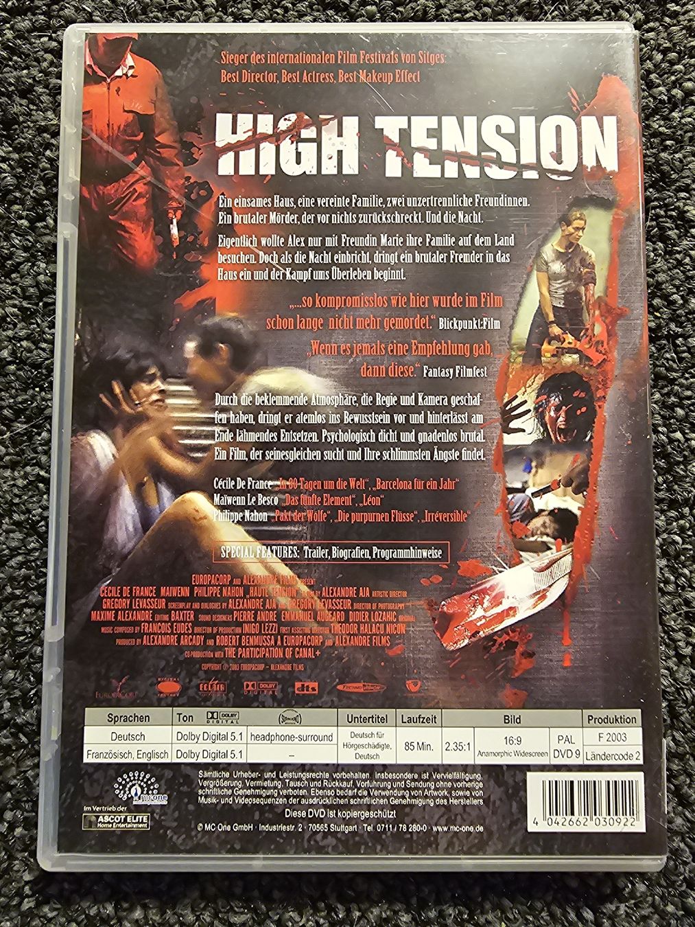 Tutti i DVDs: High Tension (20577) – Usato da Ruswil venduto da jan_bxl5 1