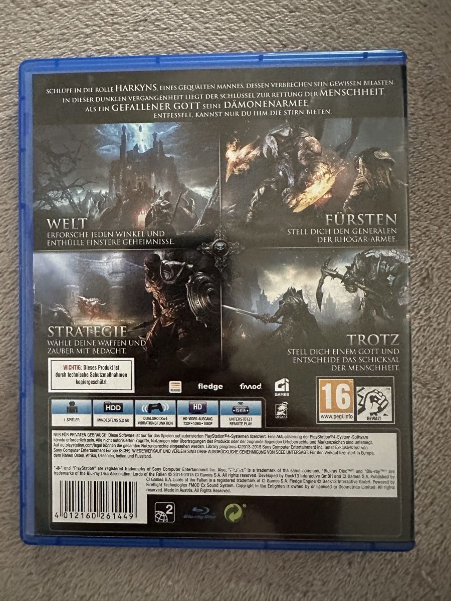 Spiele: Lords of the Fallen PS4 – Neu (gemäss Beschreibung) aus Ruggell von Alysia79 1
