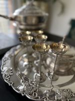 6 Likörkelche / Servier Geschirr / Vintage