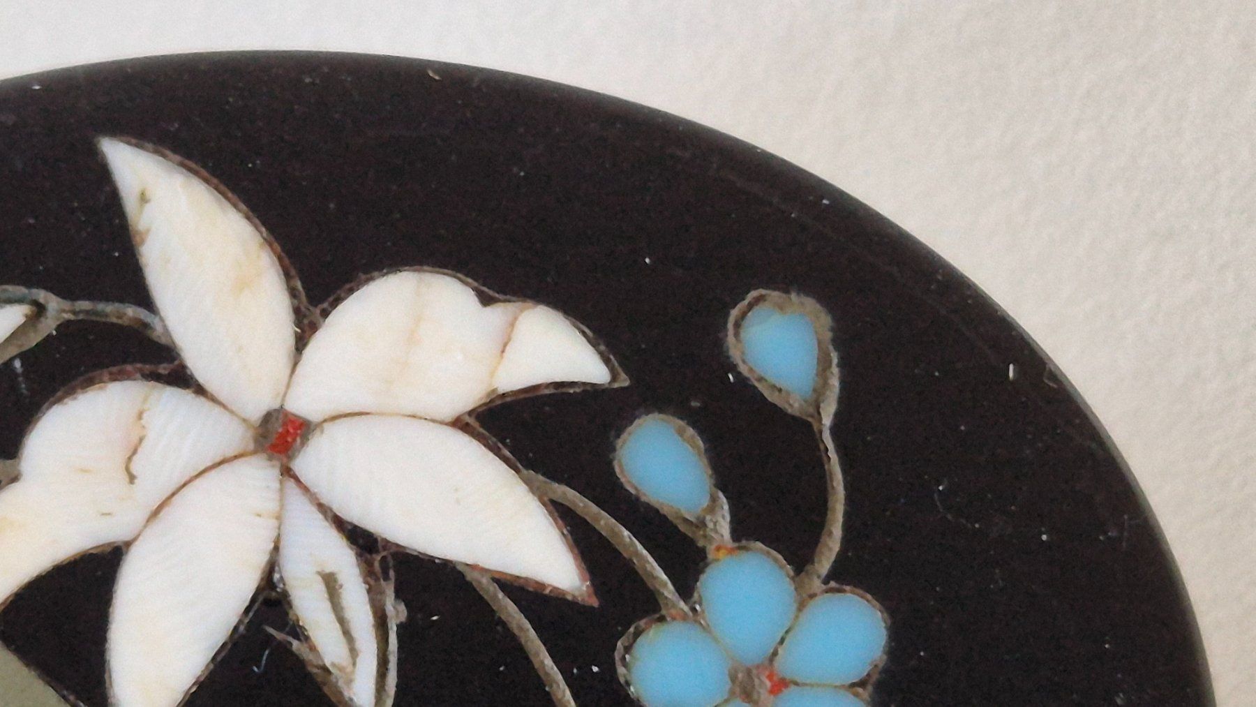 Spille & Fermagli: Brosche Pietra Dura, antik – Usato da Illnau venduto da Bab58blau 1