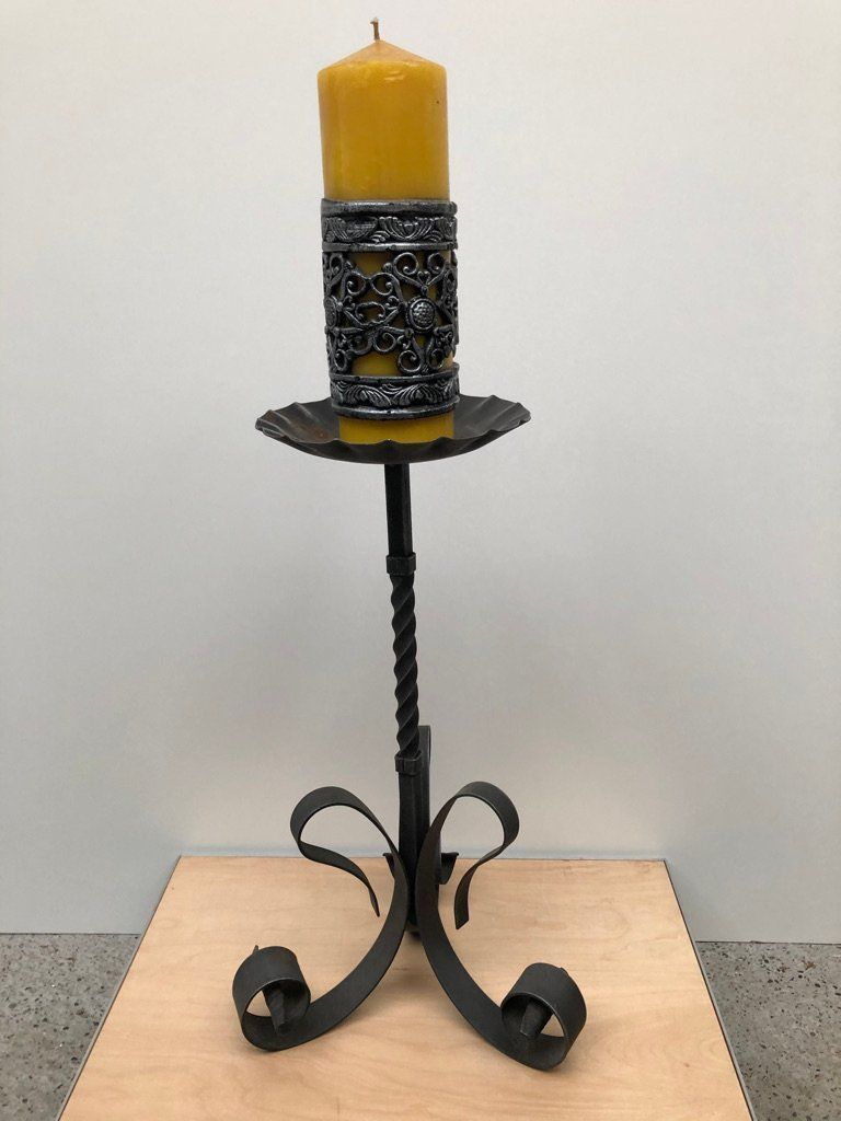 Bougeoirs: Kerzenständer mit Kerze – D'occasion à Meltingen par elino95