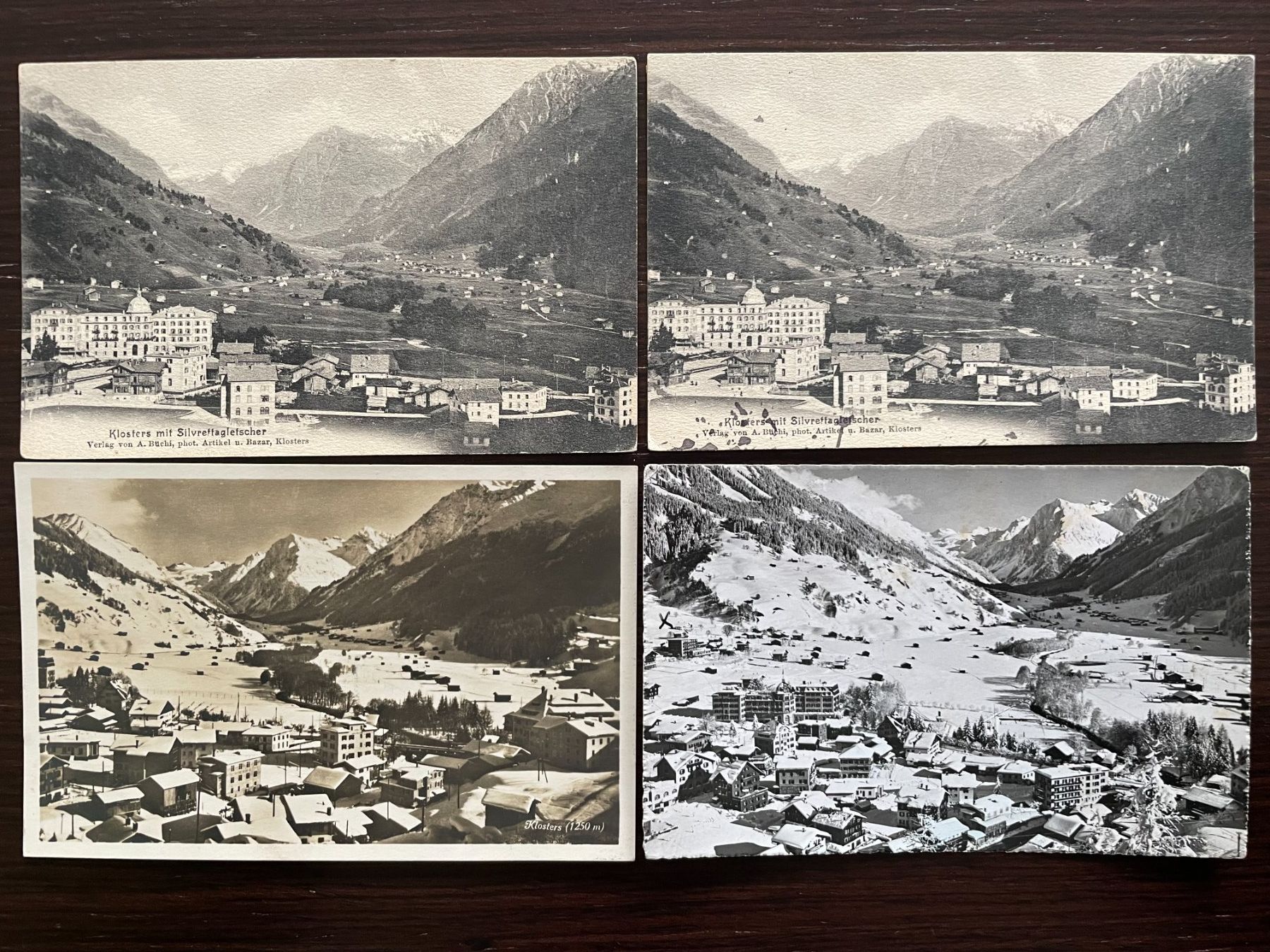 Cartoline postali: KLOSTERS 10 AK mit Silvrettagletscher / Silvrettagruppe – Usato da Wald ZH venduto da TLILEF 3