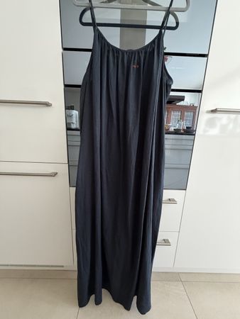 H&M Midi Kleid aus Leinenmix Gr L NEU