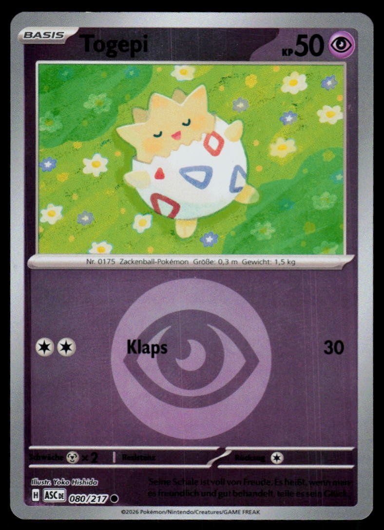 Pokémon Sammelbilder & Trading cards: Pokemon Togepi 080/217 – Gebraucht aus Herisau von Pokemon2025