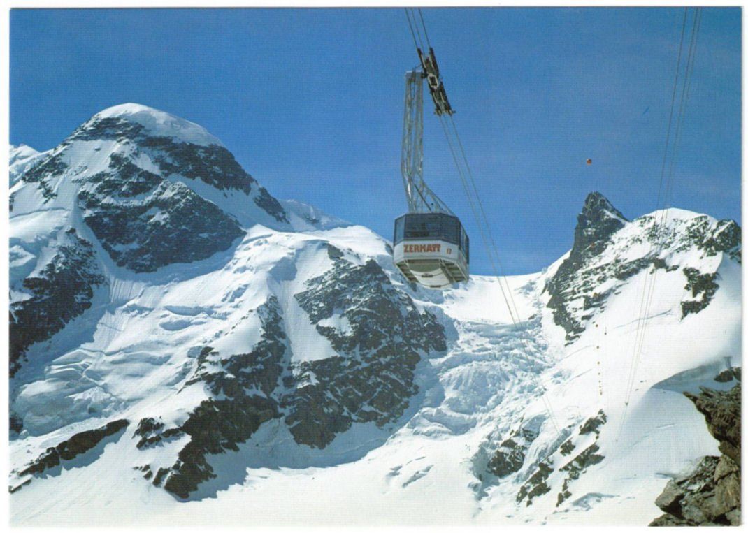 Cartoline postali: Zermatt - Luftseilbahn Kleines Matterhorn – Usato da Binningen venduto da Mountainrider