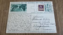 1932 Bundesfeierkarte 55g  1.8.32 