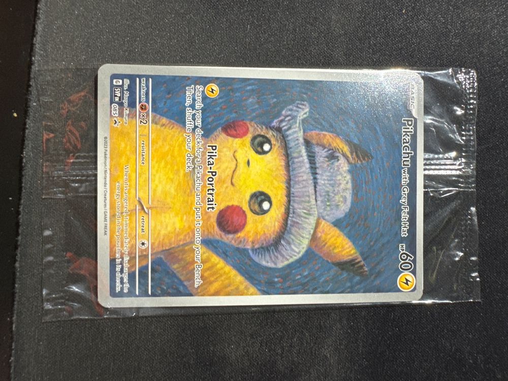 Pokemon Pikachu mit grauem Filzhut 085 PromoKarte Van Gogh Kaufen auf Ricardo
