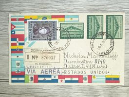 TR80 Enveloppe + Timbre Argentine 1954