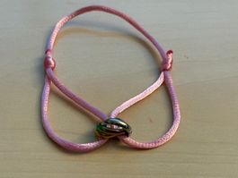 Modisches Glücksarmband mit drei kleinen Ringen, verstellbar