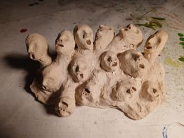 Original Skulptur Unikat – Expressionistische Figurengruppe 