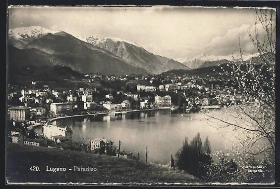 Cartes postales: AK Lugano, Paradiso, 1924 – D'occasion à Berlin par bartko-reher