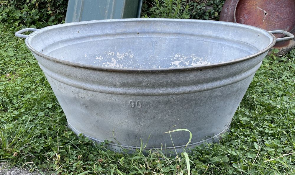 Antike Zinkwanne, Zuber, Garten Deko, 90 Liter Kaufen auf Ricardo