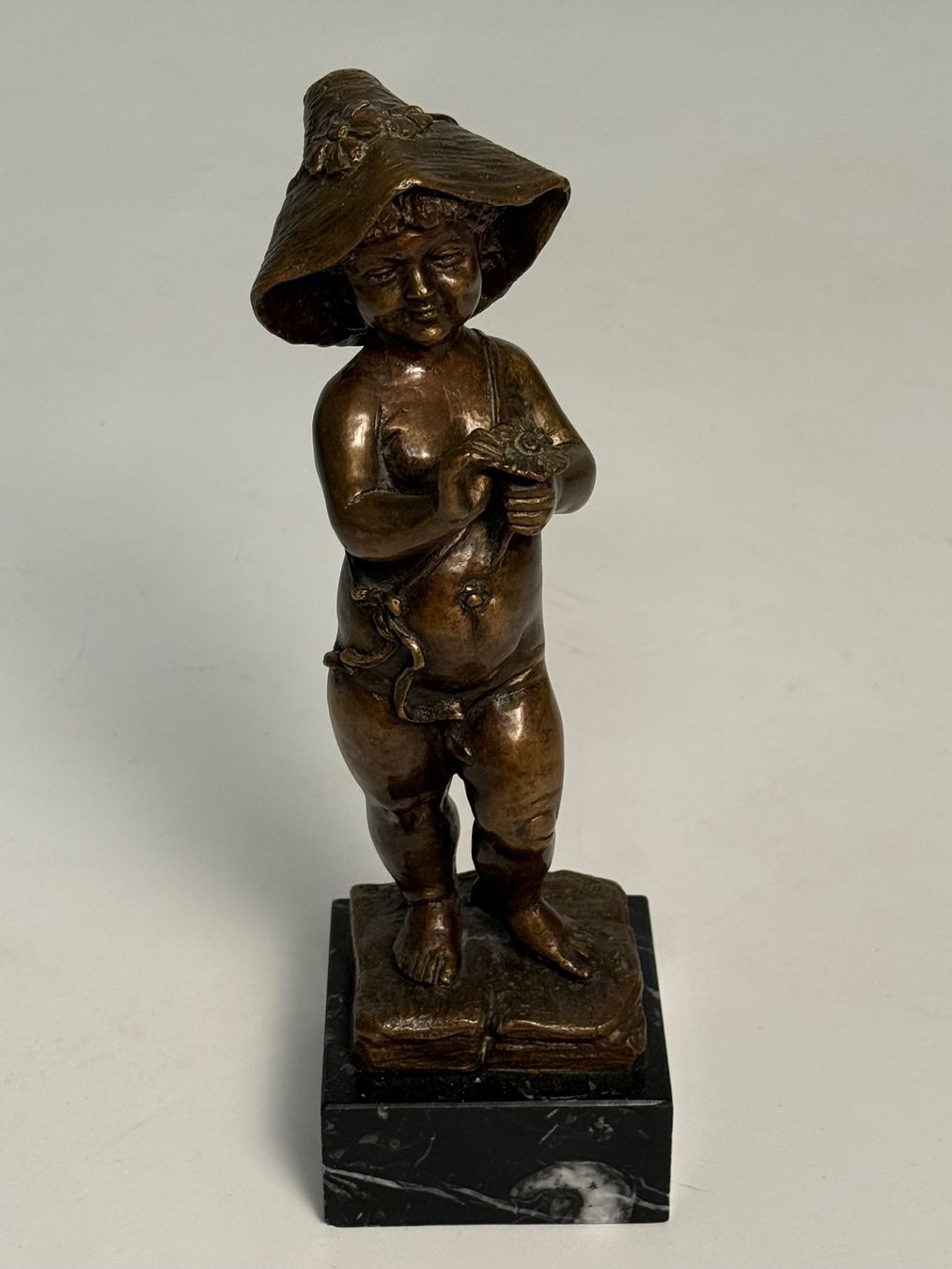 Statuette: Schwere Kunstbronze Mädchenfigur signiert Daniel – Usato da Itingen venduto da uhu777 2