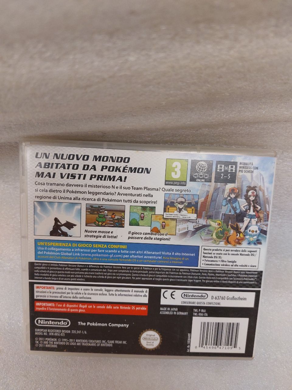 Nintendo Giochi: Pokémon Versione Bianca Nintendo DS – Usato da Pambio Noranco venduto da Pol69 2