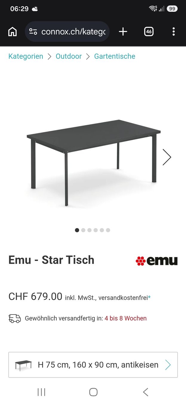 Tables: Gartentisch Emu – Neuf avec emballage d'origine à Fieschertal par Rg8890