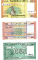 Libanon Set 3 Stk Random Date UNZ Nr1