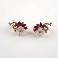 Ohrringe 18K mit schönen Steinen "La Posy"