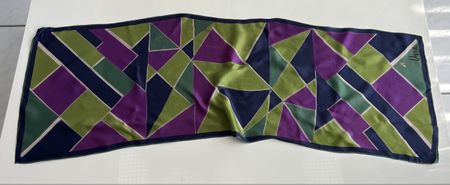 Vintage Scarf Geometric Pattern Silk Brand Vera Neumann