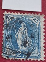 25 rp Blau Briefmarke Helvetia