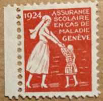 Fiskalmarke Genf - Assurance scolaire en cas de maladie 1924