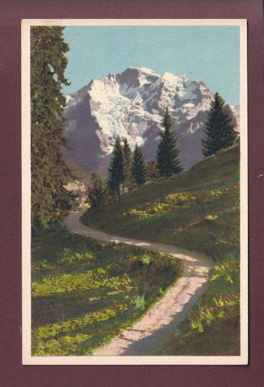 Cartoline postali: Weg nach Grütschalp - JUNGFRAU – Usato da Pully venduto da nicecards