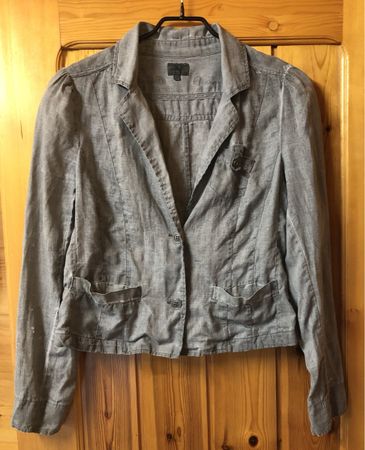 NILE-Jacke, Gr.L, jeansblau, Leinen
