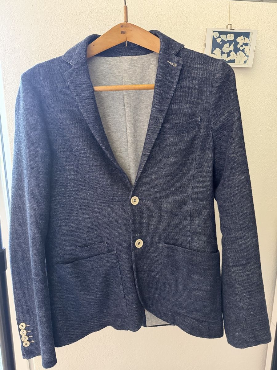 Eleventy Giacche: Giacca uomo firmato Eleventy blu, 100% lino – Usato da Sessa venduto da belapol