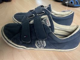 Blaue Tommy Hilfiger Stoff Sneaker Gr. 33