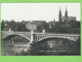 Basel, Wettsteinbrücke mit Münster