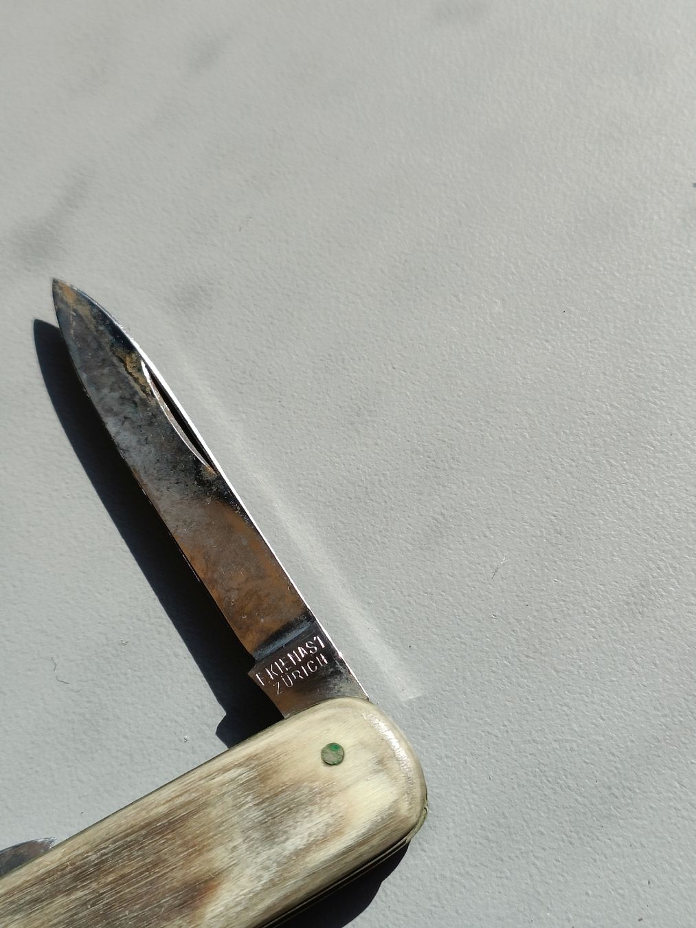 Taschenmesser: Horn Sackmesser E. Kienast Zürich – Gebraucht aus Brugg AG von Ente015 5