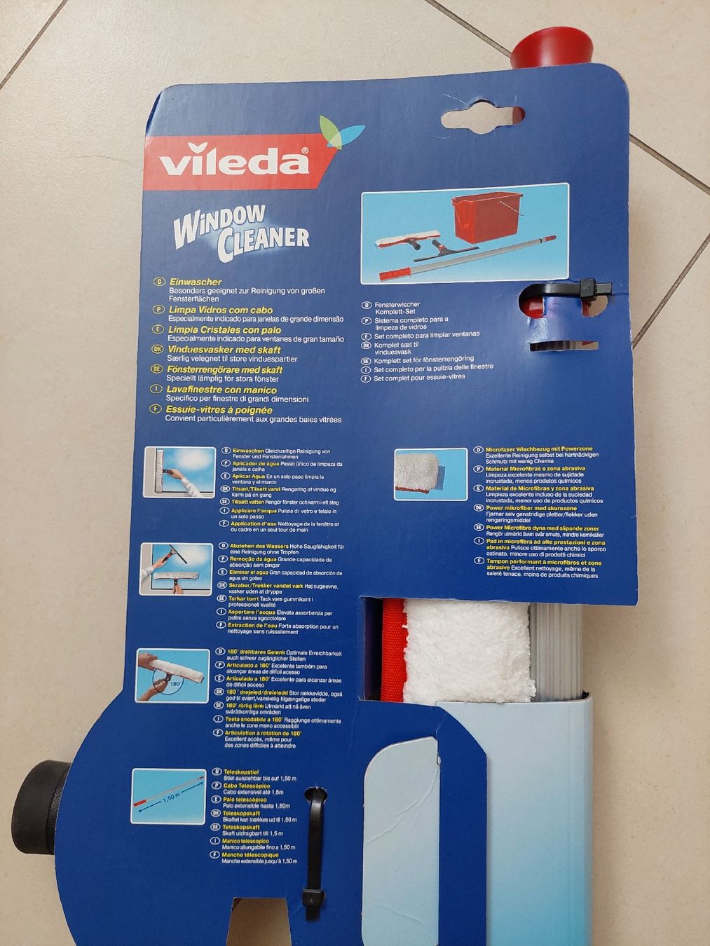 Vileda Autres appareils de nettoyage: Lave-vitres télescopique Vileda Window Cleaner – Neuf avec emballage d'origine à Yverdon-les-Bains par pri_x6j6 4