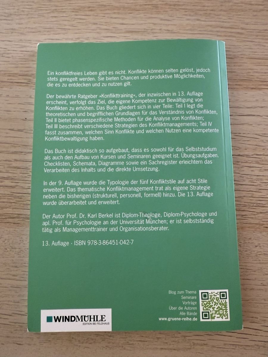 Libri: Konflikttraining - verstehen, analysieren, bewältigen – Usato da Wald ZH venduto da 2kndPlant 1