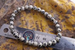 Dalmatiner Jaspis     Kugel Armband